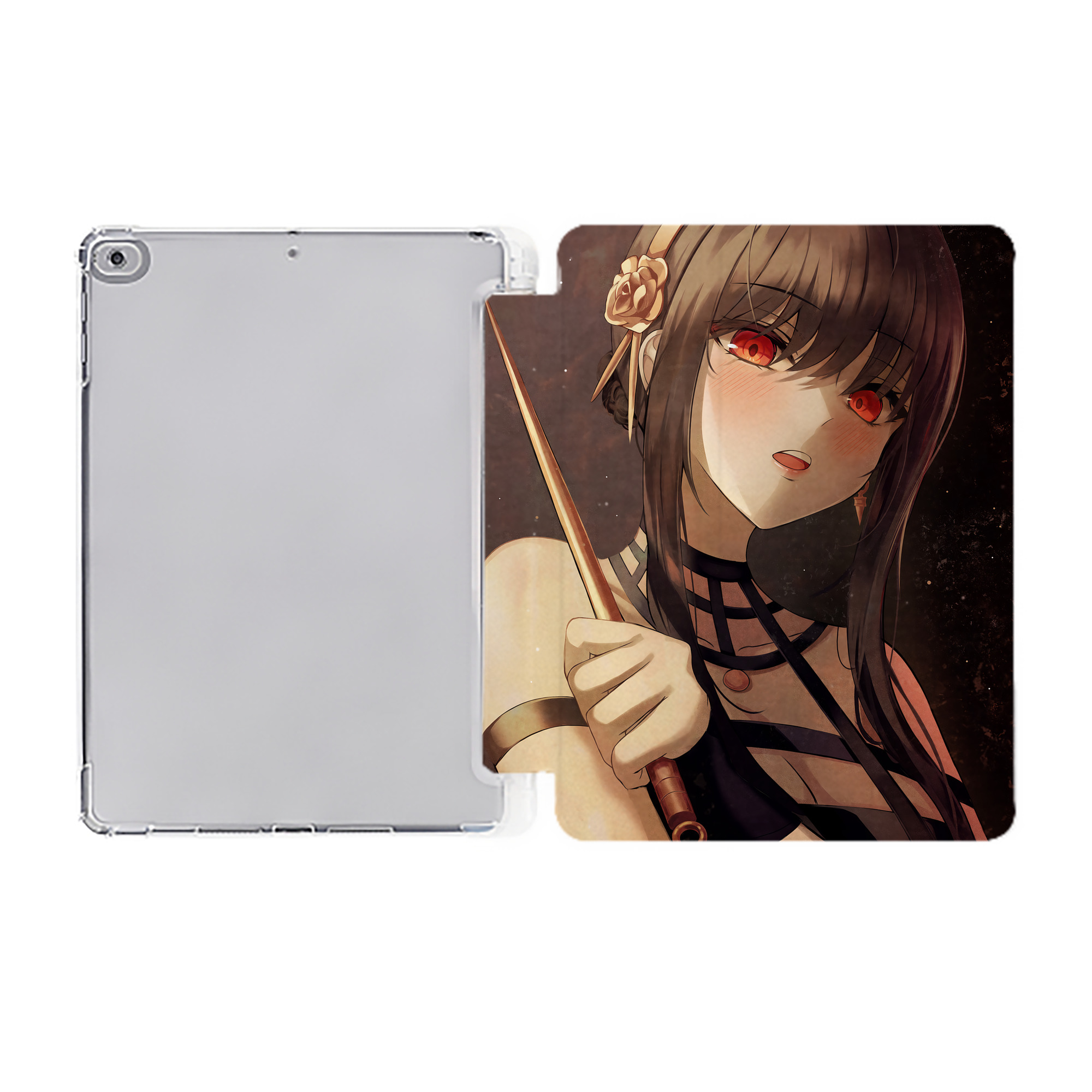 （画像用） SPY×FAMILY间谍家家酒 IPad ケース ペン収納付き 三つ折りスタンド PUレザー×シリコン 対応機種9.5/10.5/10.9インチ